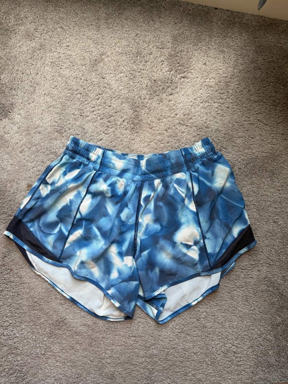 lululemon athletica Blue Tie-Dye Athletic Shorts